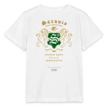 Saxonia Wappen Löwen-Emblem - Stanley/Stella Kinder T-Shirt MINI CREATOR  - Weiß - Vorne - Maike (125cm)