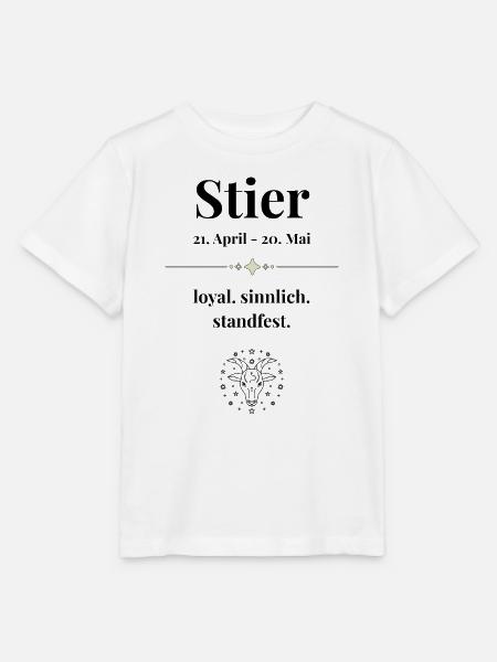Stier Sternzeichen Eigenschaften - Stanley/Stella Kinder T-Shirt MINI CREATOR - Weiß