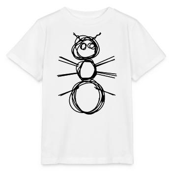 Ameise handgezeichnet - Stanley/Stella Kinder T-Shirt MINI CREATOR  - Weiß - Vorne - Maike (125cm)