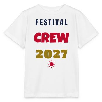 Festival Crew 2027 Squad Gruppe Outfit - Stanley/Stella Kinder T-Shirt MINI CREATOR  - Weiß - Vorne - Maike (125cm)