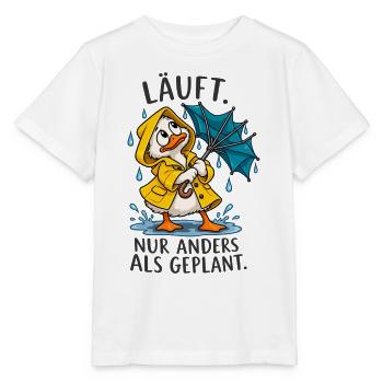 Lustige Ente – Anders als geplant - Stanley/Stella Kinder T-Shirt MINI CREATOR  - Weiß - Vorne - Maike (125cm)