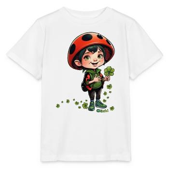 Glücki vom Glückspilzeland ein Klee-Abenteuer - Stanley/Stella Kinder T-Shirt MINI CREATOR  - Weiß - Vorne - Maike (125cm)
