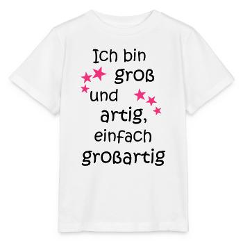 I'm great and kind = great pink - Stanley/Stella MINI CREATOR Kids’ T-Shirt - white - Front - Maike (125cm)