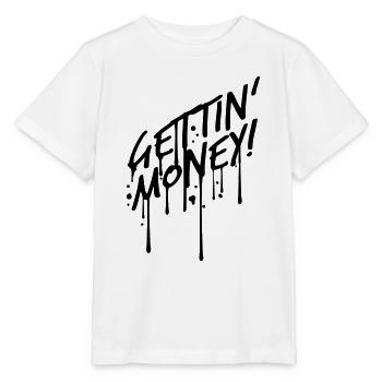 déposer graffiti symbole dollar gettin signe de l'argent - T-shirt bio MINI CREATOR Stanley/Stella Enfant - blanc - Devant - Maike (125cm)