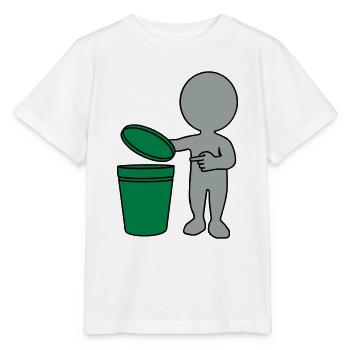Mülleimer mann 3c - Stanley/Stella Kinder T-Shirt MINI CREATOR  - Weiß - Vorne - Maike (125cm)