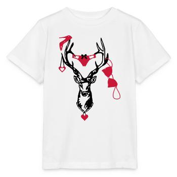 Wiesn Hirsch / / Junggesellenabschied - Stanley/Stella Kinder T-Shirt MINI CREATOR  - Weiß - Vorne - Maike (125cm)