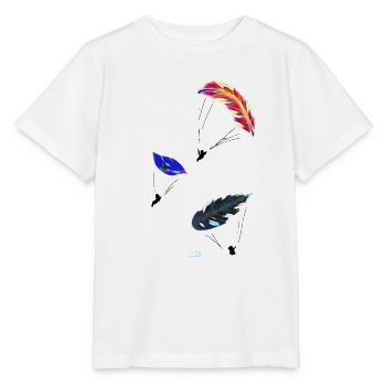 Gleitschirm paragliding Feder para - Stanley/Stella Kinder T-Shirt MINI CREATOR  - Weiß - Vorne - Maike (125cm)