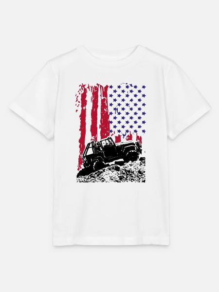 AMERIKANISCHER OFFROADER - Stanley/Stella Kinder T-Shirt MINI CREATOR - Weiß