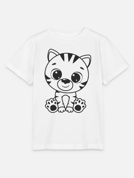 Süße Katze - Stanley/Stella Kinder T-Shirt MINI CREATOR - Weiß