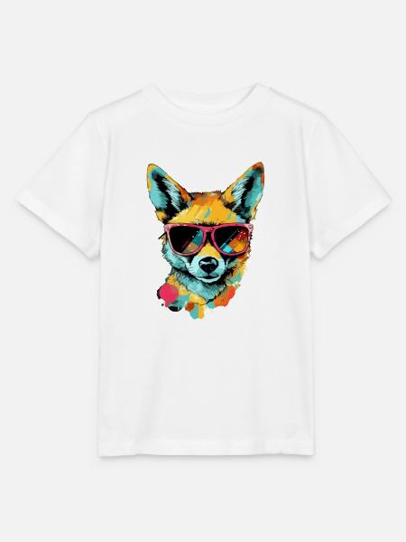 Theo der Schakal - Stanley/Stella Kinder T-Shirt MINI CREATOR - Weiß