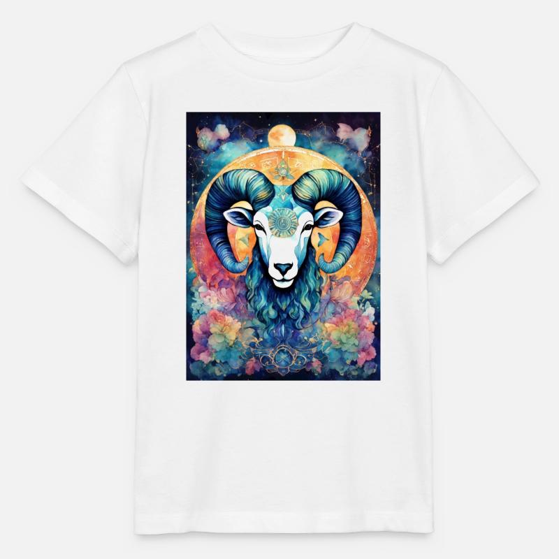 Sternzeichen Widder - Stanley/Stella Kinder T-Shirt MINI CREATOR  - Weiß