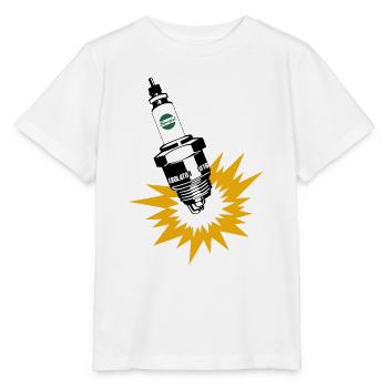 Zündkerzen Werbung DDR Retro - Stanley/Stella Kinder T-Shirt MINI CREATOR  - Weiß - Vorne - Maike (125cm)