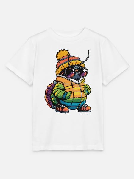 Wurm Cool Comic - Stanley/Stella Kinder T-Shirt MINI CREATOR - Weiß