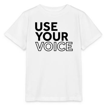 Utilisez votre voix - T-shirt bio MINI CREATOR Stanley/Stella Enfant - blanc - Devant - Maike (125cm)