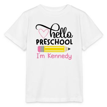 Hello Preschool - Stanley/Stella MINI CREATOR Kids’ T-Shirt - white - Front - Maike (125cm)