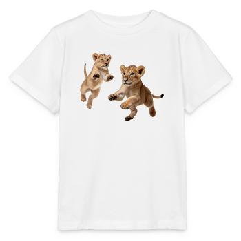 Lion cubs - Stanley/Stella MINI CREATOR Kids’ T-Shirt - white - Front - Maike (125cm)