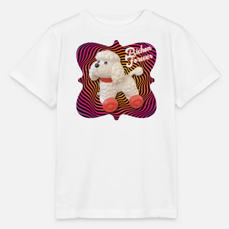 Bichon forever psychédélique - T-shirt bio MINI CREATOR Stanley/Stella Enfant - blanc