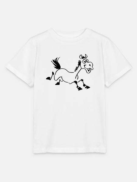 lustiges Pferd - Stanley/Stella Kinder T-Shirt MINI CREATOR - Weiß