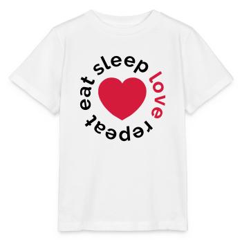 manger sommeil amour répéter - T-shirt bio MINI CREATOR Stanley/Stella Enfant - blanc - Devant - Maike (125cm)