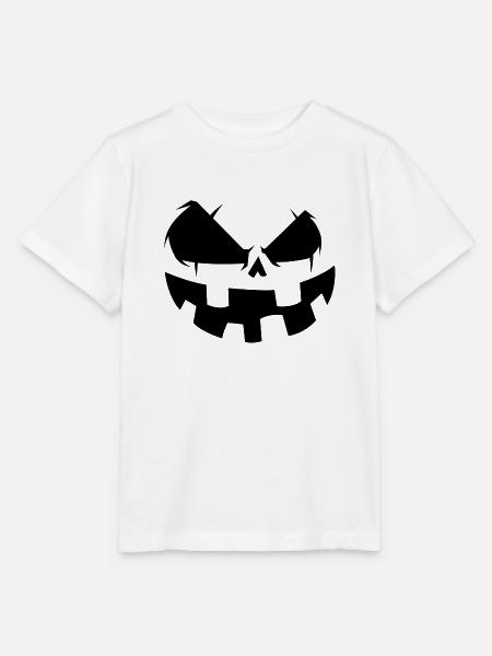 Kürbisgesicht - Stanley/Stella Kinder T-Shirt MINI CREATOR - Weiß