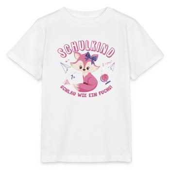 Écolier Fox Premier jour d’école Inscription Enfant - T-shirt bio MINI CREATOR Stanley/Stella Enfant - blanc - Devant - Maike (125cm)