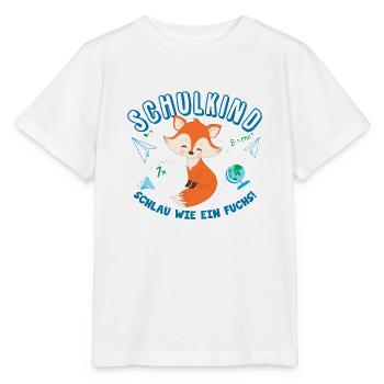 Écolier Fox Premier jour d’école Inscription Enfant - T-shirt bio MINI CREATOR Stanley/Stella Enfant - blanc - Devant - Maike (125cm)