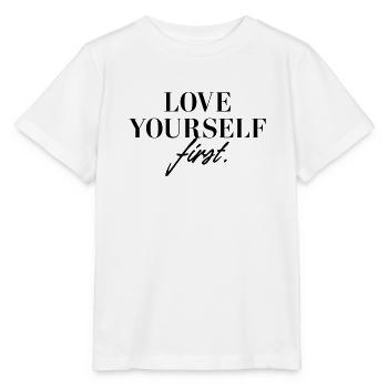 Love yourself first - Stanley/Stella MINI CREATOR Kids’ T-Shirt - white - Front - Maike (125cm)