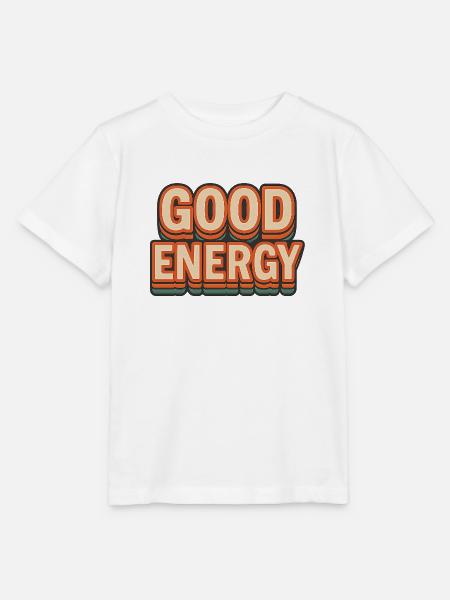 GOOD ENERGY – Retro Style Statement - Stanley/Stella Kinder T-Shirt MINI CREATOR - Weiß