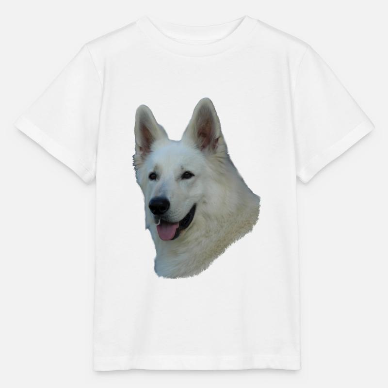Weißer Schäferhundkopf - Stanley/Stella Kinder T-Shirt MINI CREATOR  - Weiß