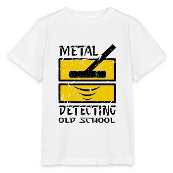 Metalldetektion Old School An'uncios Deep Detector - Stanley/Stella Kinder T-Shirt MINI CREATOR  - Weiß - Vorne - Maike (125cm)