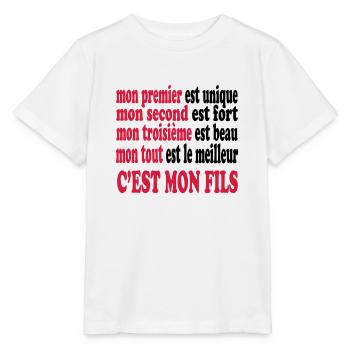 Mon fils est beau - Stanley/Stella Kinder T-Shirt MINI CREATOR  - Weiß - Vorne - Maike (125cm)