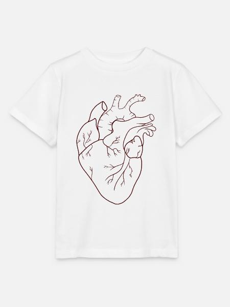 Human heart - Stanley/Stella Kinder T-Shirt MINI CREATOR  - Weiß