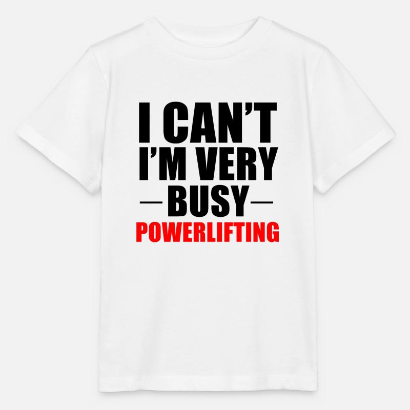 Busy Powerlifting - Stanley/Stella MINI CREATOR Kids’ T-Shirt - white