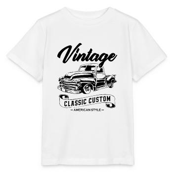 Vintage Classic Car - Stanley/Stella Kinder T-Shirt MINI CREATOR  - Weiß - Vorne - Maike (125cm)