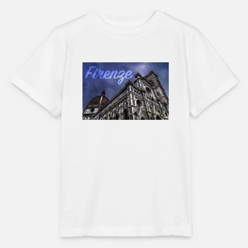 Cathédrale de Florence Italie Toscane - T-shirt bio MINI CREATOR Stanley/Stella Enfant - blanc
