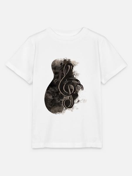 Gitarre Noten - Stanley/Stella Kinder T-Shirt MINI CREATOR  - Weiß