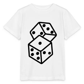 Würfel Casino Symbol - Stanley/Stella Kinder T-Shirt MINI CREATOR  - Weiß - Vorne - Maike (125cm)