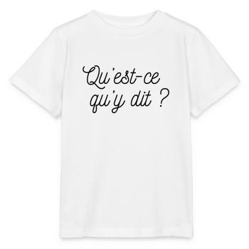 Qu'est-ce qu'y dit ? - T-shirt bio MINI CREATOR Stanley/Stella Enfant - blanc - Devant - Maike (125cm)