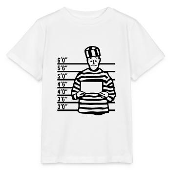 prisonnier prisoner pancarte empty vide1 - T-shirt bio MINI CREATOR Stanley/Stella Enfant - blanc - Devant - Maike (125cm)