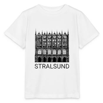 Hôtel de ville de Stralsund / Brick Gothic - T-shirt bio MINI CREATOR Stanley/Stella Enfant - blanc - Devant - Maike (125cm)