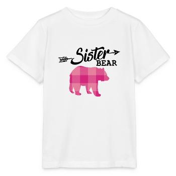 Sister Bear Child Gift Girl Christmas - Stanley/Stella MINI CREATOR Kids’ T-Shirt - white - Front - Maike (125cm)