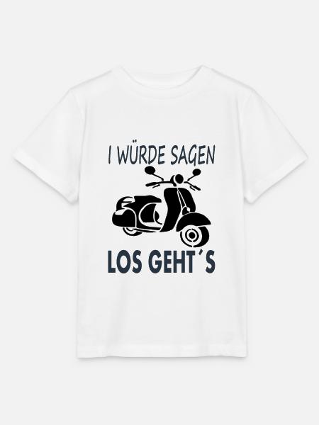 Roller fahren Rollerfahrer ich liebe Roller Moped - Stanley/Stella Kinder T-Shirt MINI CREATOR - Weiß