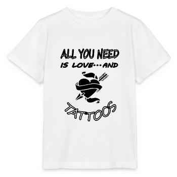 ich liebe Tattoos ich bin tätowiert Tätowierung - Stanley/Stella Kinder T-Shirt MINI CREATOR  - Weiß - Vorne - Maike (125cm)