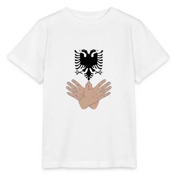 Albanie Aigle Shqiperia pour les Albanais - T-shirt bio MINI CREATOR Stanley/Stella Enfant - blanc - Devant - Maike (125cm)