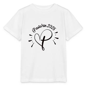 Pastorin Herz Christentum Kirche Frau Pastor 2025 - Stanley/Stella Kinder T-Shirt MINI CREATOR  - Weiß - Vorne - Maike (125cm)