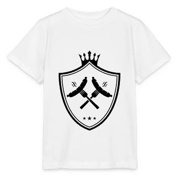 bratwurst symbole blason saucisse currywurst - T-shirt bio MINI CREATOR Stanley/Stella Enfant - blanc - Devant - Maike (125cm)