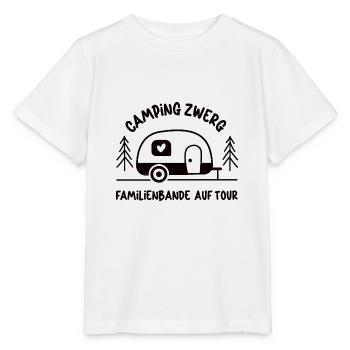 Camping Zwerg Kind Familienbande auf Tour Campen - Stanley/Stella Kinder T-Shirt MINI CREATOR  - Weiß - Vorne - Maike (125cm)