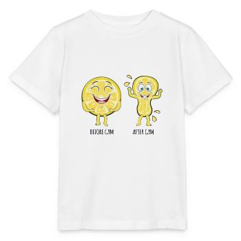 Vor dem Fitnessstudio Nach dem Fitnessstudio Zitrone - Stanley/Stella Kinder T-Shirt MINI CREATOR  - Weiß - Vorne - Maike (125cm)