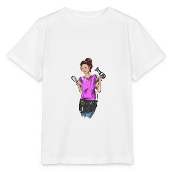 hair stylist - Stanley/Stella MINI CREATOR Kids’ T-Shirt - white - Front - Maike (125cm)