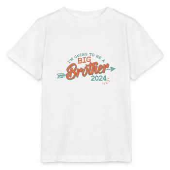 I'm going to be Big Brother 2024 Baby Pregnancy - Stanley/Stella MINI CREATOR Kids’ T-Shirt - white - Front - Maike (125cm)